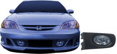 Honda Civic 2DR Pilot OEM Style Fog Light - Clear - Pair - PL-137C