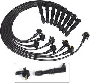 Ford Mustang MSD Ignition Wire Set - Black Super Conductor - 32213