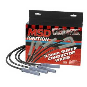 Plymouth MSD Ignition Wire Set - Black Super Conductor - 32273