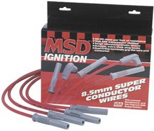Chevrolet MSD Ignition Wire Set - Black Super Conductor - HEI - 35593