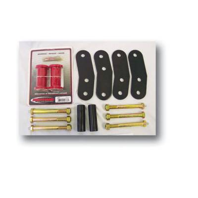 Omix Shackle - Greaseable - Heavy Duty with Red Bushings - Will Provide 1 inch Lift To Wrangler - 18265-2