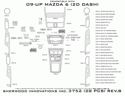 Sherwood - Mazda 6 Sherwood 2D Flat Dash Kit - Image 5