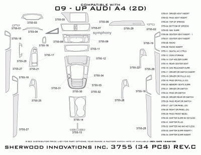 Sherwood - Audi A4 Sherwood 2D Flat Dash Kit - Image 5