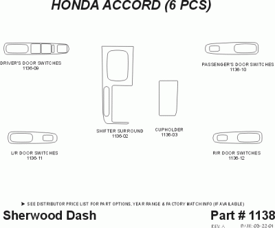 Sherwood - Honda Accord 4DR Sherwood 2D Flat Dash Kit - Image 5