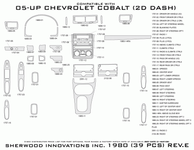 Sherwood - Chevrolet Cobalt Sherwood 2D Flat Dash Kit - Image 4