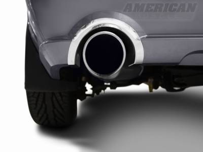 Ford Mustang Polished Rear Valance Exhaust Cutout Trim - 12100