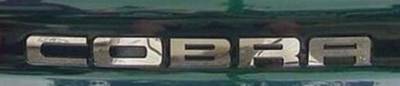 Ford Mustang Cobra Stainless Steel Bumper Insert Letters - 13035