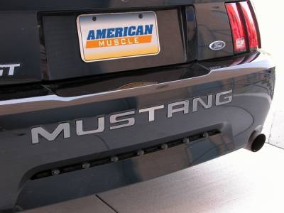 Ford Mustang Black Chrome Bumper Insert Letters - 13051