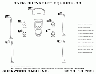 Sherwood - Chevrolet Equinox Sherwood 3D Molded Dash Kit - Image 5