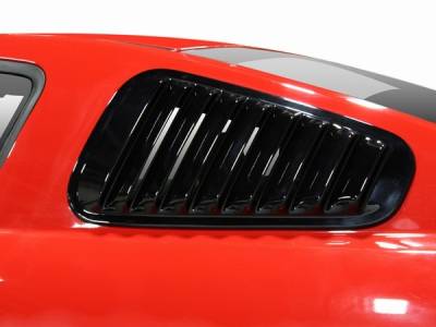 Ford Mustang Black Louvered C-Pillar Scoops - 23039