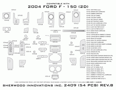 Sherwood - Ford F150 Sherwood 2D Flat Dash Kit - Image 5
