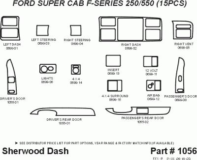 Sherwood - Ford Superduty Sherwood 2D Flat Dash Kit - Image 5