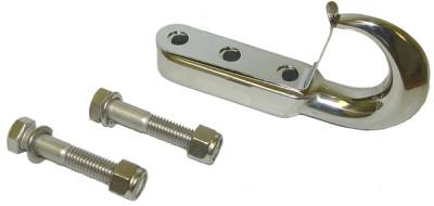 Rugged Ridge Tow Hook - Front - Single - Stainless Steel - 11141-01