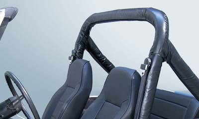 Rugged Ridge Roll Bar Cover Kit - Denim Black - Fits OE Roll Bars Only - 13610-15