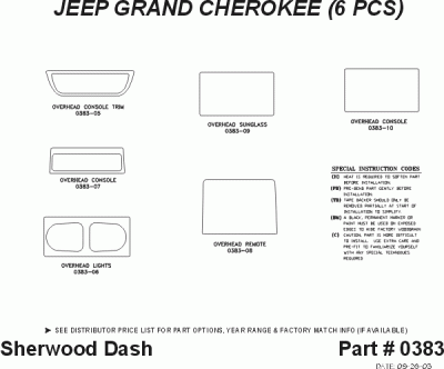 Sherwood - Jeep Grand Cherokee Sherwood 2D Flat Dash Upgrade Kit - Image 5