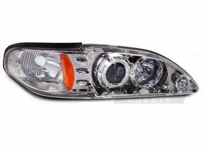 Ford Mustang Chrome Halo Projector Headlights - 42009