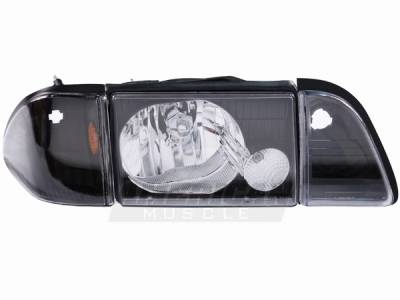 Ford Mustang Black Headlights - 42014