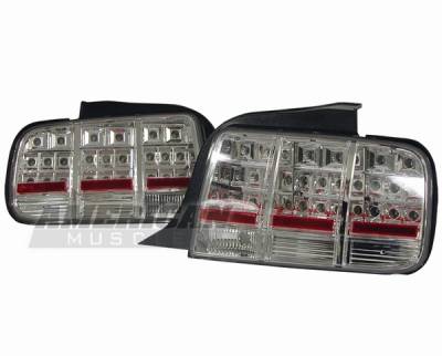 Ford Mustang Chrome LED Taillights - 49029