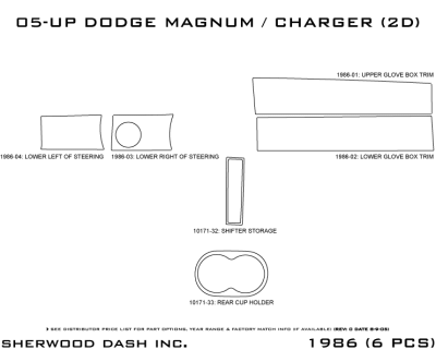Sherwood - Dodge Magnum Sherwood 2D Flat Dash Upgrade Kit - Image 5