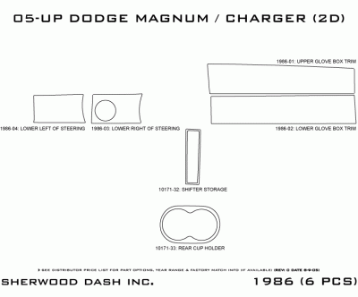 Sherwood - Dodge Magnum Sherwood 2D Flat Dash Upgrade Kit - Image 5
