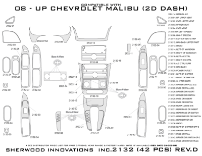 Sherwood - Chevrolet Malibu Sherwood 2D Flat Dash Kit - Image 4