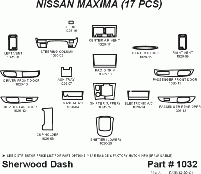 Sherwood - Nissan Maxima Sherwood 2D Flat Dash Kit - Image 5