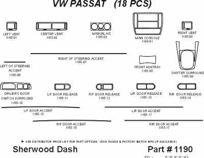 Sherwood - Volkswagen Passat Sherwood 2D Flat Dash Kit - Image 5