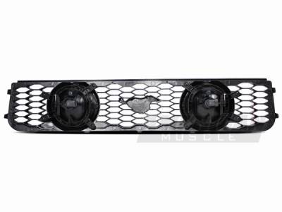 AM Custom - Ford Mustang GT Style Grille with Fog Lights & Pony Cutout - 94320 - Image 3