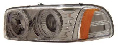 GMC Yukon Anzo Projector Headlights - with Halo Chrome - 111003