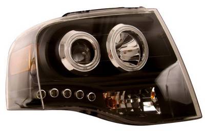 Ford Expedition Anzo Projector Headlights - Black & Clear with Amber - 111113
