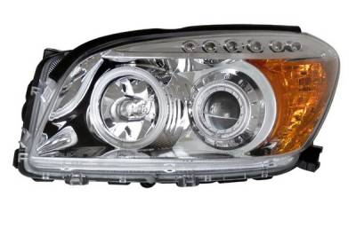 Toyota Rav 4 Anzo Projector Headlights - Chrome & Clear Amber - CCFL - 111121