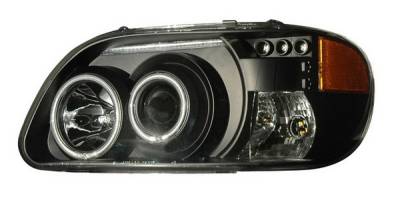 Ford Explorer Anzo Projector Headlights - Black & Clear & Amber - 1PC - 111132