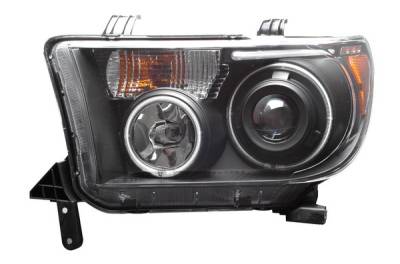 Toyota Tundra Anzo Projector Headlights - Black with Halos - CCFL - 111135