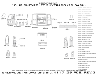 Sherwood - Chevrolet Silverado Sherwood 2D Flat Dash Kit - Image 5
