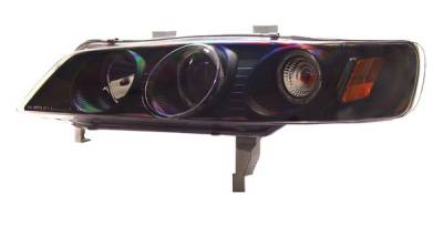 Honda Accord Anzo Projector Headlights - with Halo Black - 1PC - 121050