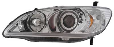 Honda Civic 2DR & 4DR Anzo Projector Headlights - with Halo Chrome - 121060