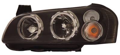 Nissan Maxima Anzo Headlights - with Halo - Black - 121113