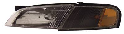 Nissan Altima Anzo Headlights - Black with Amber Reflectors - 121170