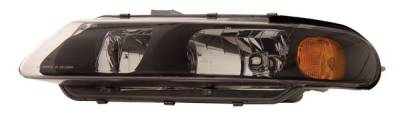 Chrysler Sebring 2DR Anzo Headlights - Black with Amber Reflectors - 121171