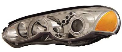 Chrysler Sebring 2DR Anzo Projector Headlights - with Halo Chrome & Clear - 121194