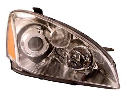 Nissan Altima Anzo Projector Headlights - Chrome & Clear with Halos - ANZ121259