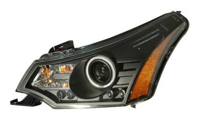 Ford Focus Anzo Projector Headlights - Black & Clear with Amber Reflectors - 121272
