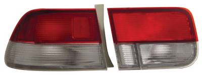Honda Civic 2DR Anzo Taillights - Red & Clear - OEM Style - 221147