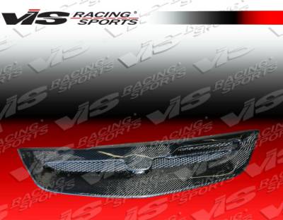 Honda Civic HB VIS Racing Techno R Front Grille - Carbon Fiber - 02HDCVCHBTNR-015C
