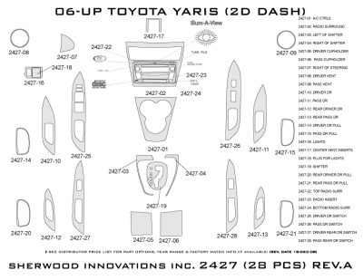 Sherwood - Toyota Yaris Sherwood 2D Flat Dash Kit - Image 5