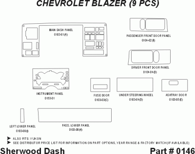 Sherwood - GMC Yukon Sherwood 2D Flat Dash Kit - Image 5