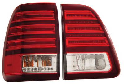 Toyota Land Cruiser Anzo LED Taillights - Red & Clear - 311085