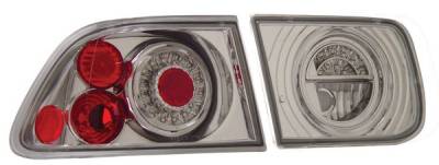 Honda Civic 2DR Anzo LED Taillights - G2 - Chrome - 321038