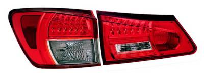 Lexus IS Anzo LED Taillights - Red & Clear - 321154