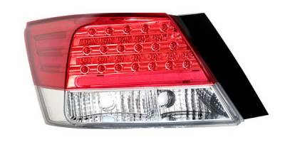 Honda Accord 4DR Anzo LED Taillights - Red & Clear - 321175